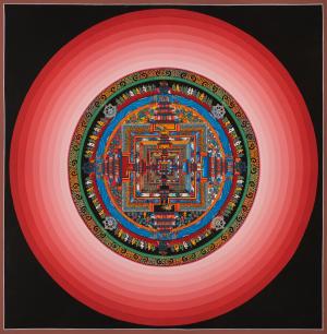 Buddhist Mandala of Kalachakra | Wheel Of Time Tibetan Buddhism Thangka Mandala